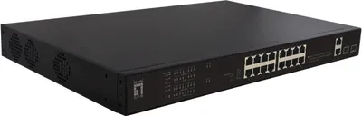 Produktbild von LevelOne Switch 16x FE FGP-2031 2xGE 2xGSFP 19" 270W 16xPoE+