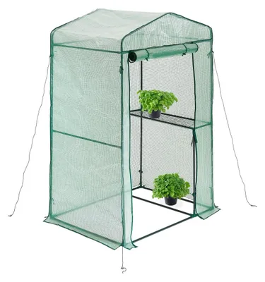 Immagine prodotto di Serra da giardino - Per piante termofile - 185 x 125 x 95 cm - Verde - Con 2 ripiani