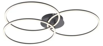 Productafbeelding van Moderne plafondlamp Ivanka 3-rings zwart