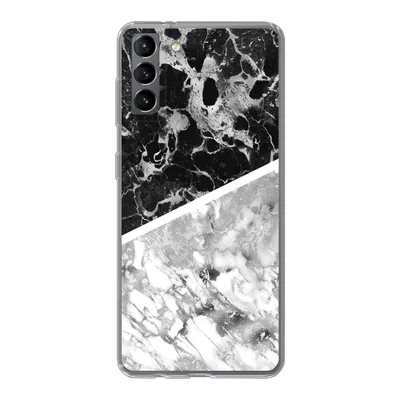 Produktbild von MuchoWow® Handyhülle Schutzhülle Hülle für Samsung Galaxy S21 Plus Marmor - Schwarz - Weiß - Luxus Silikon Softcase Handy Hülle - Handy-Tasche