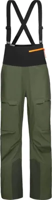 Haldigrat HS Bib Pants für Damen von Mammut; grüne Hardshellhose mit Trägern und mehreren Taschen.