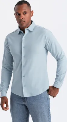 Produktbild von Ombre Clothing Langarmhemd für Männer Easse Blau L