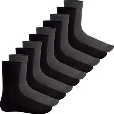Produktbild von Footstar EVERYDAY! 10 PAAR Damen Herren Socken - Anthra-Schwarz 39-42