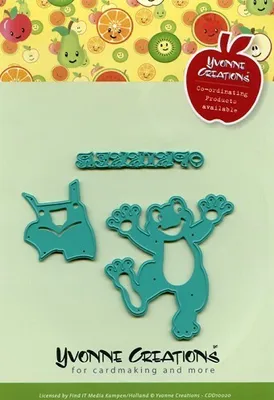 Produktbild von Yvonne Creations - Stanz- und Prägeschablone - Lustiger Frosch