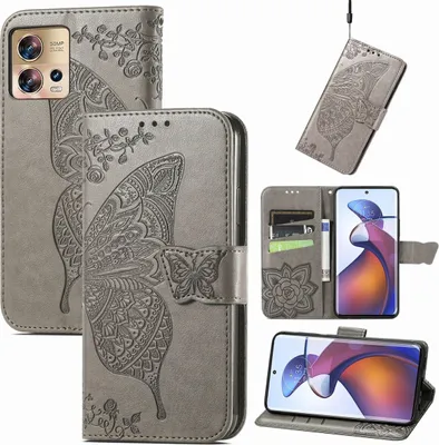 Produktbild von König Design Hülle kompatibel mit Kunstleder Handyhülle - Handy Case Grau