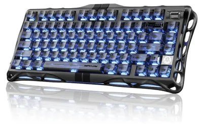 Obrázok produktu pre GravaStar Mercury V75 HE – herná klávesnica s efektom Hallovho javu, 8K, hliníková horná doska – farba Stealth Black, spínače V3 Ufo