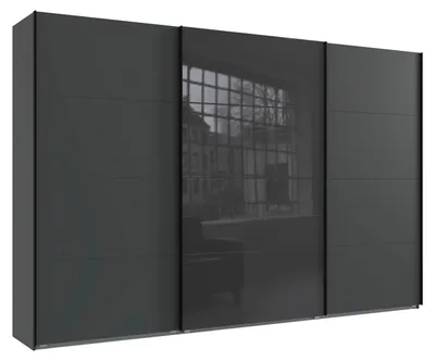 Produktbild von Schwebetürenschrank Norderstedt Kleiderschrank 360x64x236cm graphit Glasgrau