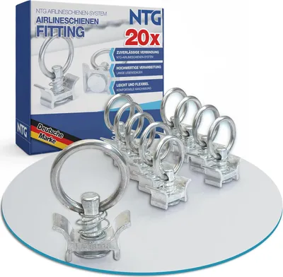 Produktbild von Single Fitting Airlineschiene Einfach 20 Stück 900 daN Endbeschlag Endfitting