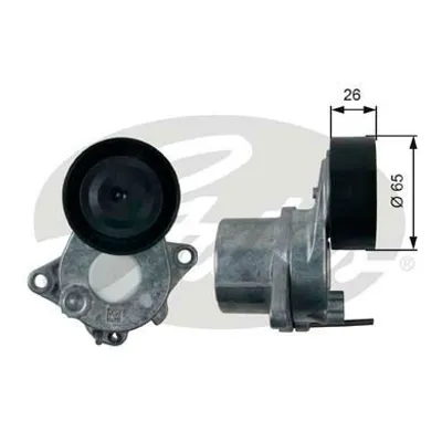 Produktbild von GATES T39197 Spannrolle Keilrippenriemen 65mm passend für MERCEDES-BENZ SPRINTER 3,5-t Kasten (906) VIANO (W639) VITO Bus (W639) VITO / MIXTO Kasten
