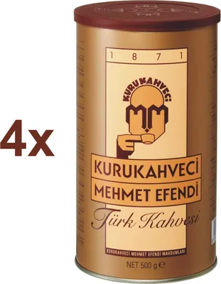 Produktbild von Türkischer Kaffee Kurukahveci Mehmet Efendi Türk Kahvesi Fein Gemahlen 4x 500g