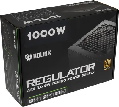 Produktbild von Kolink Regulator, 1000 W, 100 - 240 V, 47 - 63 Hz, 6.5 - 13 A, 6,5 A, 13 A