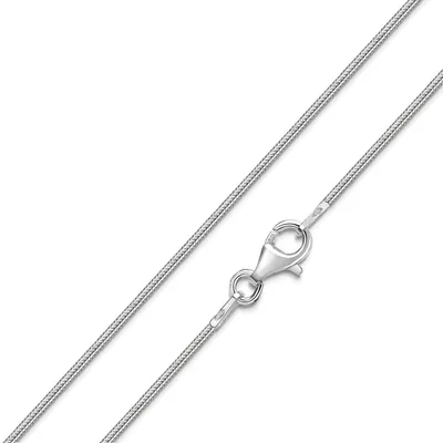 Produktbild von MATERIA Schlangenkette silber 925 - Halskette Damen 1mm Silber Kette in 10 Längen 40 - 120 cm verfügbar K33