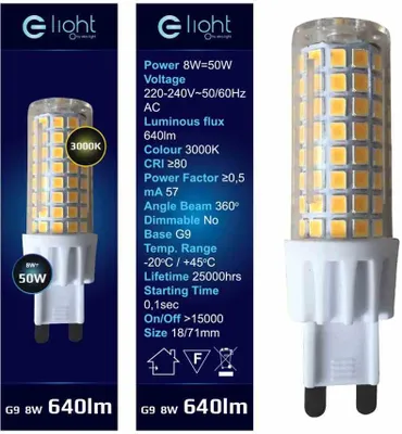 Obrázek produktu pro LED žárovka 7W G9 teplá Eko-light EKZA336