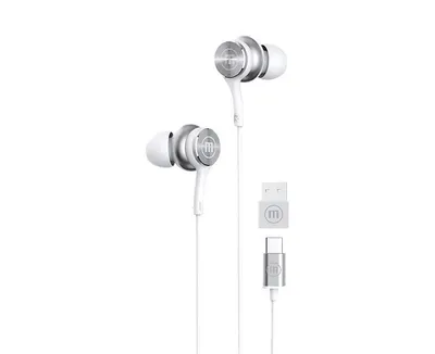 Immagine prodotto di Maxell XC1 USB-C wired headphones with USB-A adapter white