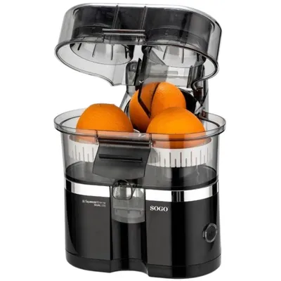Produktbild von SOGO Zitruspresse Elektrisch XL mit Automatischem Lift – Orangenpresse / Entsafter 100W – Schwarz