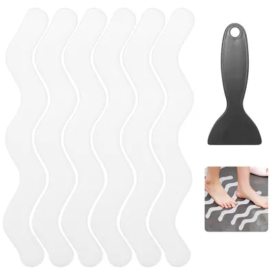 Produktbild von 36 transparente, rutschfeste Duschmatten, rutschfeste Duschmatten, rutschfeste Aufkleber für die Badewanne, transparente rutschfeste Duschstreifen, rutschfeste Streifen mit Abstreifer