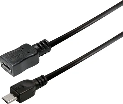 Zdjęcie produktu dla Wtyk Micro USB B 5-pinowy do gniazda Micro USB B 5-pinowego, 1,2 m