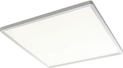 Produktbild von LED-Deckenleuchte - Silbergrau - Weiß - Kunststoff - 42 x 42 cm