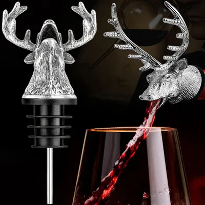 Produktbild von Weinsauger – Zinklegierung. Weinsauger, Weinsauerstoffer. Für Weißwein, Rotwein, Cocktails. Flaschen, Weine. Sauerstoffzufuhr mit auslaufsicheren Flaschenverschlüssen
