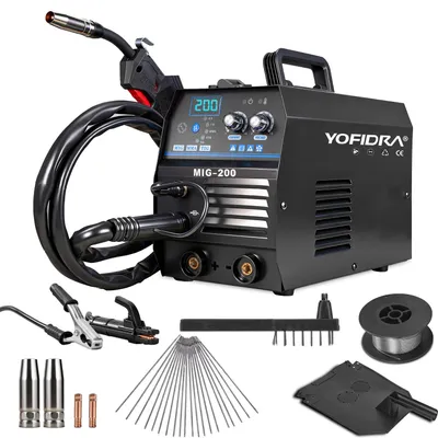 Produktbild von Elektroschweißgerät, 3-in-1 MIG/MMA/TIG Inverter Schweissgerät, Smartkühlung, Überhitzungsschutz, 220 V Fülldrahtschweißgerät  Mit 1.0mm Draht