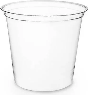 Produktbild von PLA-Rundbehälter 750 ml, Durchmesser 120 mm, 50 Stück.