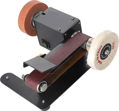 Image de 250W Mini Belt Sander Electric Bench Grinder Sanding Machine 7 Speed Adjustable Control Small Grinder Sharpener Polisher Machine for DIY Woodworking Resin Jewelry Making Knife Sharpener