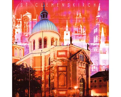 Produktbild von Glasbild Hannover St. Clemenskirche 50x50 cm