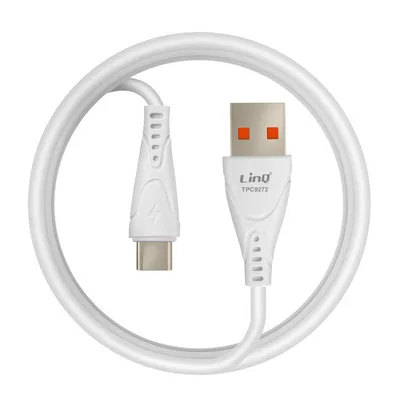 Image de LinQ, câble de synchronisation USB / USB-C Fast Charge 3A longueur 1m, blanc