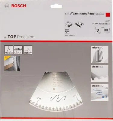 Produktbild von Kreissägeblatt Top Precision Best for Laminated Panel Abrasive 250x30x3,2 mm, 80