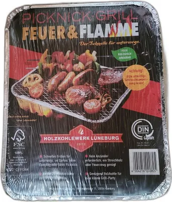 Produktbild von 12 STÜCK EINWEGGRILL CAMPING MiniGrill INSTANT PICKNICK GRILL Vorratspackung