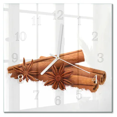Produktbild von Tulup Glasuhr Wanduhr Küchenuhr Echt-Glas 30x30 cm Modern Dekorativ Geräuschlos Weiße Zeiger - Vanille