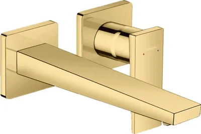 Produktbild von 2-Loch Waschtischarmatur Metropol f UP-2-Loch-WT-Armatur Ausl 225mm pol go Unterputz F-Set langer Auslauf
