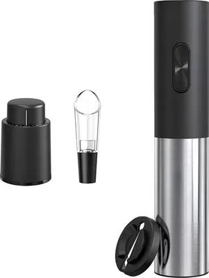 Immagine prodotto di Verk 07103 Set da vino AA, 4in1 nero e argento
