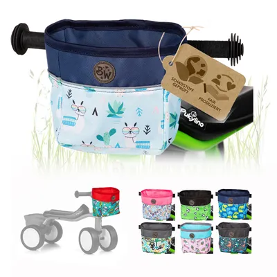 Produktbild von BAMBINIWELT Lenkerkorb für Kinder Lenkertasche kompatibel mit Pukylino Wutsch Fitsch Puky OFFEN für Dreirad Laufrad Rutschfahrzeuge (Modell 28)