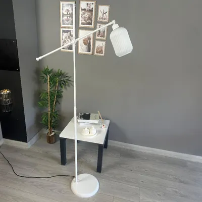 Produktbild von Wingmn Weiß Glas Modern Dekorative Stehlampe