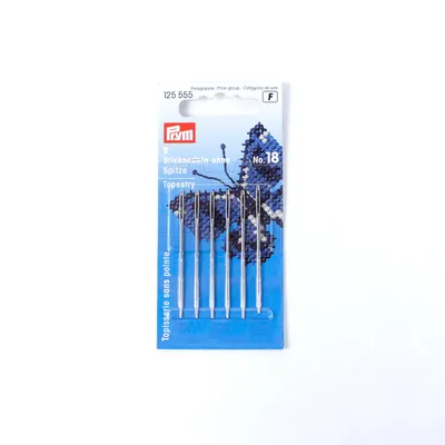 Obrázok produktu pre Prym 11255550, Ručné šitie, Ihla na tapisérie, Kov, Strieborná, 6 kusov, Blistr