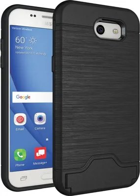 Image de Housse de protection pour Samsung Galaxy J3 2017 5.0 pouces SM-J320 Housse de protection relevable Hardcase avec porte-carte (USA VERSION)