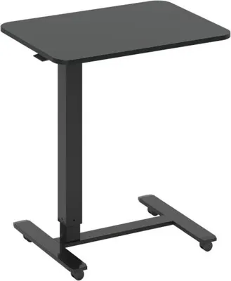 Produktbild von Schwarz Beistelltisch Stehpult 65x48x70-110 cm Hoehenverstellbar Mit 4 Rollen C Form Holz
