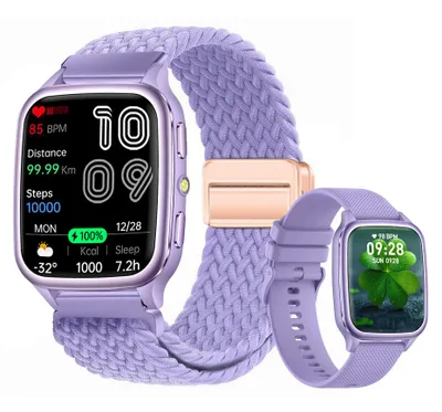 Produktbild von Smartwatch 1,93 Zoll HD Touchscreen mit Bluetooth-Telefonie, Herzfrequenz- & SpO2-Monitor, LED-Taschenlampe, Fitnessuhr für Damen und Herren
