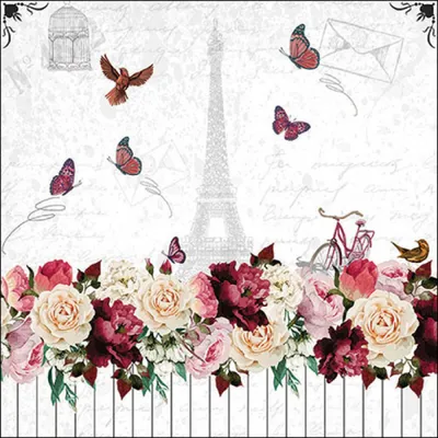 Produktbild von Ambiente Servietten romantische Paris 33 cm