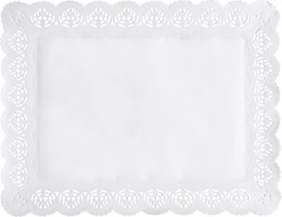 Produktbild von Papstar Spitzenpapiere eckig Papier 34 x 26 cm weiss 100 Stück