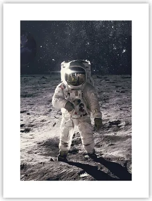 Produktbild von Poster - Poster ohne Rahmen - Mond Erde Astronaut - 30x40 cm - Wand Bild - Wanddeko - Wandbilder - Kunstposter - Wandposter - Bilder - Kunstdruck - Wanddekoration - Wandbild - P2XPA30x40-4882