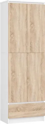 Immagine prodotto di Armadio a due ante con cassetto 60 cm VALESTRA - bianco / rovere sonoma