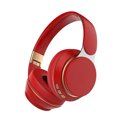 Produktbild von Premium HiFi Kopfhörer Rot Bluetooth Stereo Faltbares Kopfhörer On Over Ear Wireless