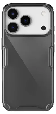Produktbild von Nillkin, Hülle für iPhone 17 Pro mit harter Rückseite und flexiblen Rändern, Schwarz transparent