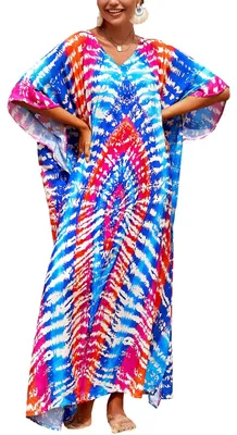 Produktbild von Solidchoice - Langer, böhmischer Kaftan-Kleid für den Strand