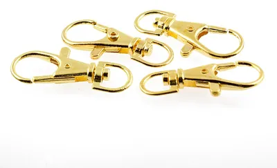 Produktbild von Vintageparts Karabinerhaken Drehkupplung goldfarben 37 mm, 4 Stück