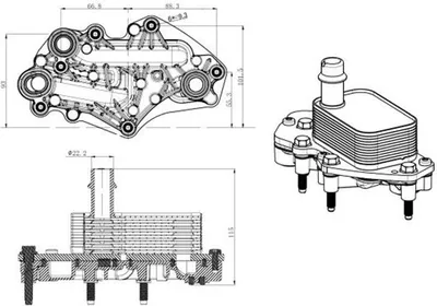 Obrázek produktu pro Ölkühler, Motoröl NRF 31842