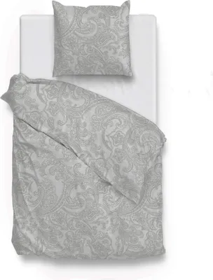 Produktbild von Zo!Home  Paisley di Lino Bettwäsche 155 Dove Grey Abstract Dove-Grey 1 Bettbezug 155x220cm + 1 Kissenbezug 80x80cm