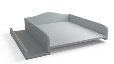 Image de regalik Plan à langer pour machine à laver - Table à langer 60x70 cm - Plateau en bois stratifié - Gris - Plan à langer sûr et peu encombrant